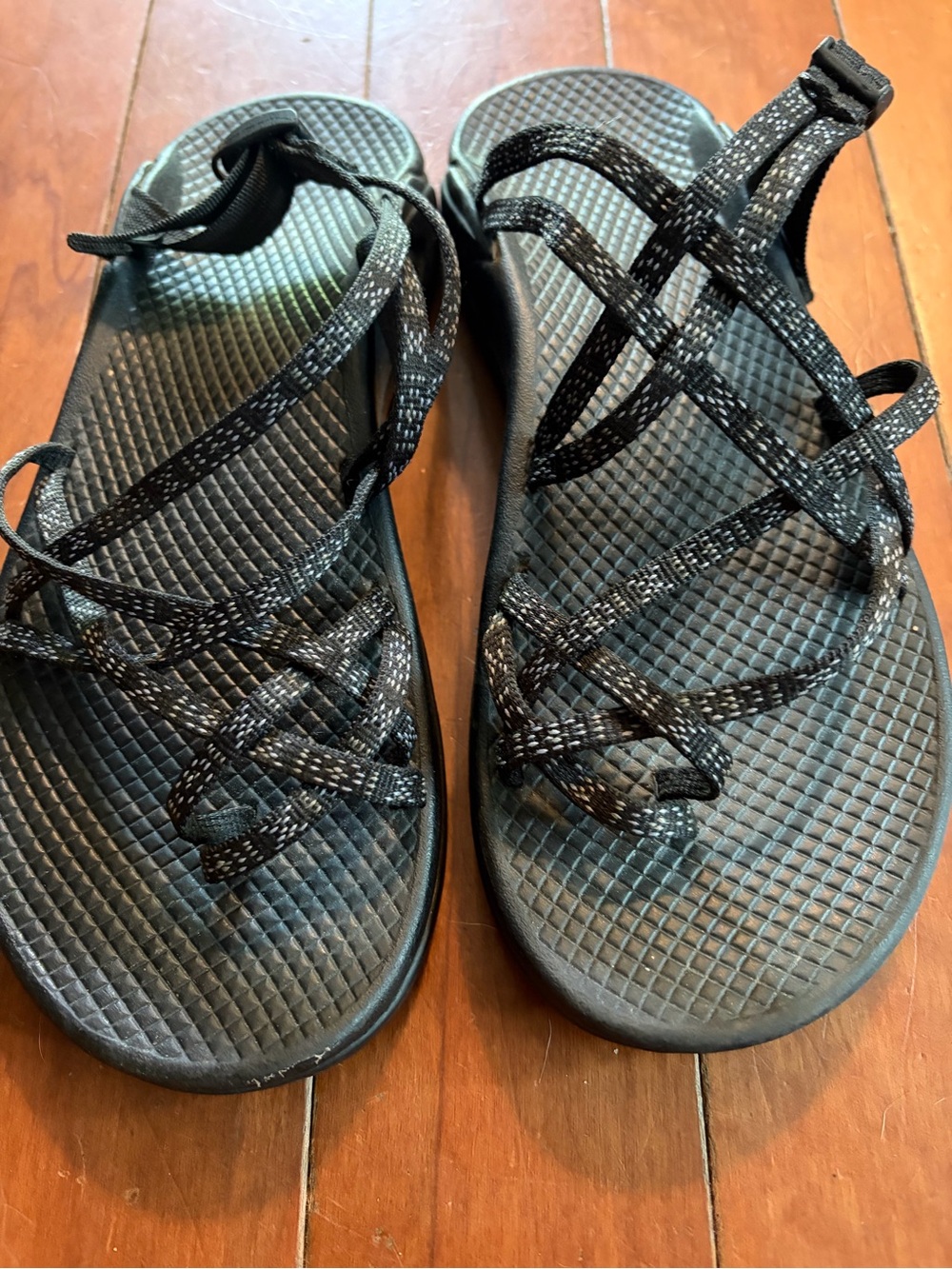 Chaco Black Strappy Athletic Sandals